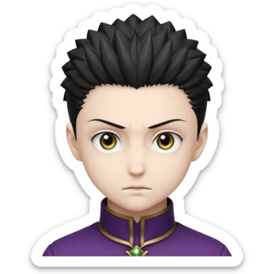 a front view shot of mere from hunter x hunter sticker