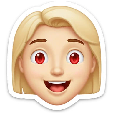 Heart eyes, drooling, smile sticker