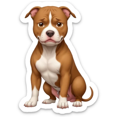 Aggressive pitbull sticker
