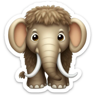cute baby wooly mammoth sticker