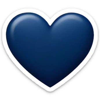 navy blue heart sticker