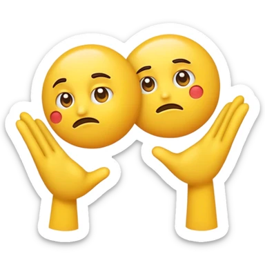 A emoji shrugging to the side while side eyeing  sticker