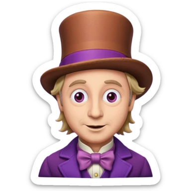 Wonka violet sticker
