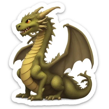 Dragon con humo  sticker