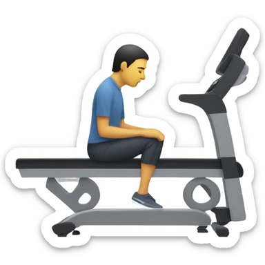 Sick on a treadmill sticker