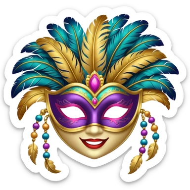 MASCARA DE CARNAVAL DE MULHER sticker