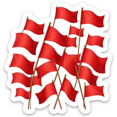 A nation of red flags sticker