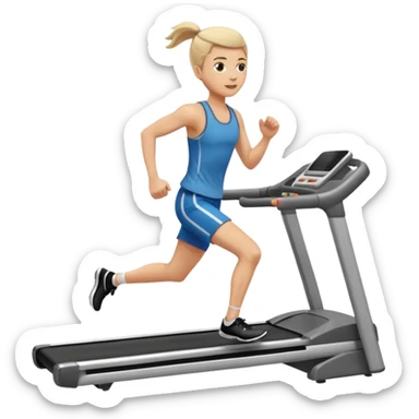 cinta de correr gimnasio con persona corriendo sticker