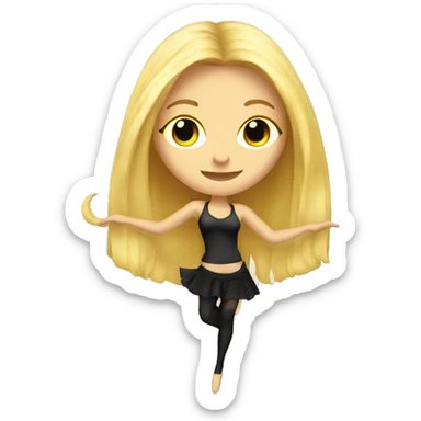 A Woman with Long blond hair who make Pole Dance  sticker