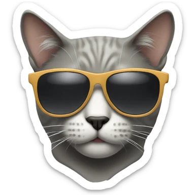 Cat with sunglasses sticker