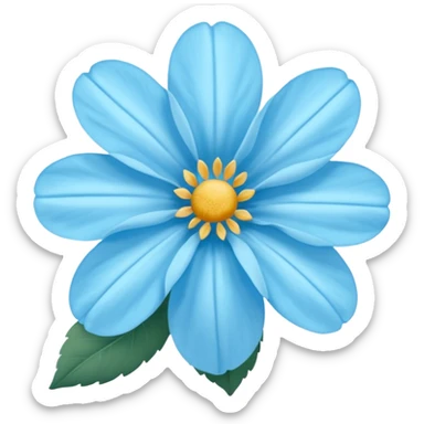 Flor del pensamiento celeste sticker