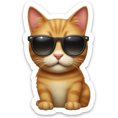 Cat with sunglasses sticker