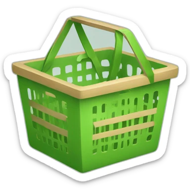green shop basket sticker