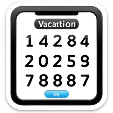 NUMBER OF DAYS LEFT COUNTING TO VACATION DAYS sticker