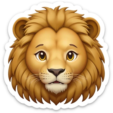 sighing lion sticker