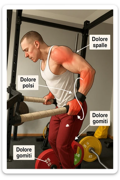 Dolore nel dip per errori di tecnica, facciamo capire bene i dolori sticker