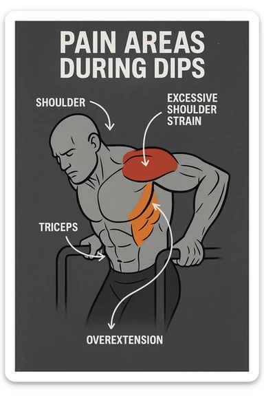 Dolore nel dip per errori di tecnica, facciamo capire bene i dolori sticker