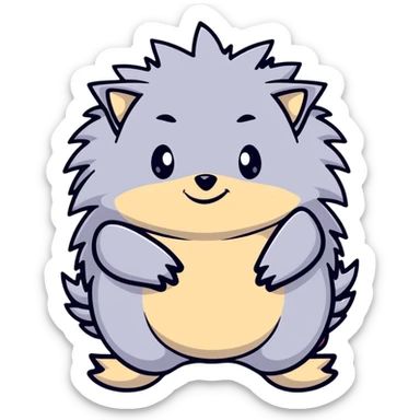 Silver the hedgehog character with pregnant belly sticker