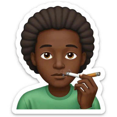 black person smoking a joint sticker