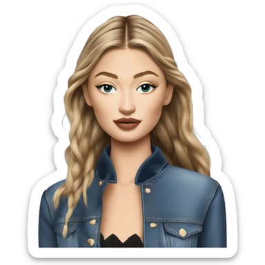 Gigi Hadid at Paris Fashion Week sticker