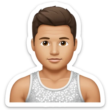 Nick Lachey from 98 Degrees with white sequin crop top sticker