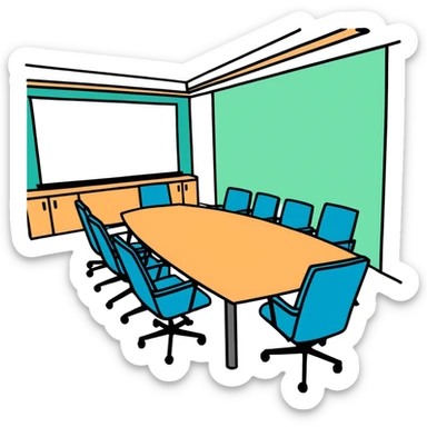 Me in a board room  sticker