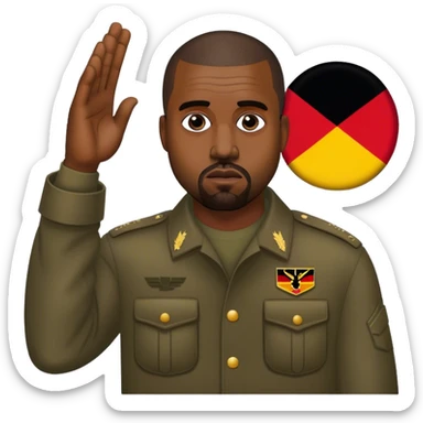 kanye west saluting germany sticker