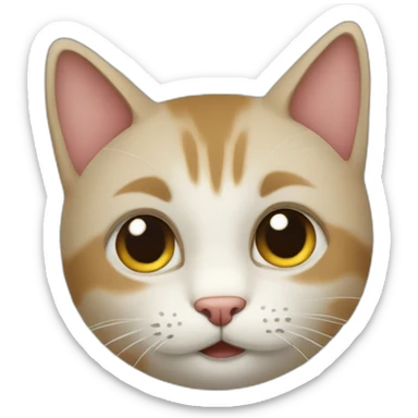 Un gato bostezando sticker