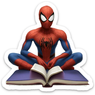 Spider man reading Quran  sticker