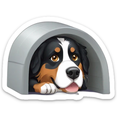 bernese mountain dog agility lying tunnel sticker