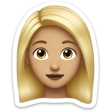 Blue eyes, olive skin, blonde hair with black roots, nonbinary  sticker