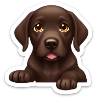 Chocolate labrador puppie halloween sticker