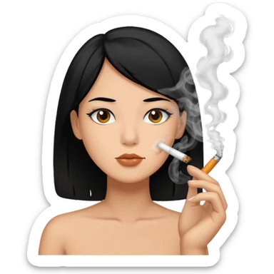 Has una persona fumando, Que tenga pelo negro  sticker