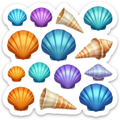 Sea shells sticker