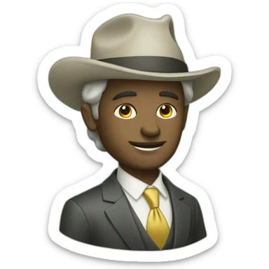 rich man with money sticker