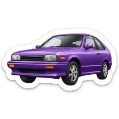 Voiture japonaise tunné violette sticker