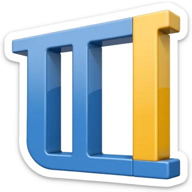 Nur drei Balken zur Seite oben blau in der Mitte weiß und dann unten gelb sticker