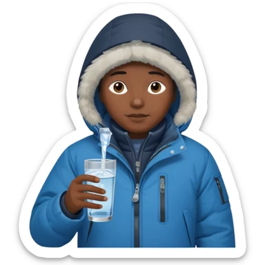 Antarctica person, eskimo glass sticker