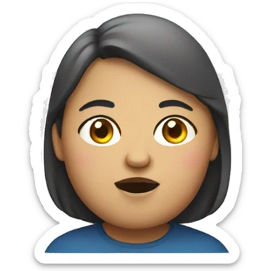 fat woman speakin english sticker