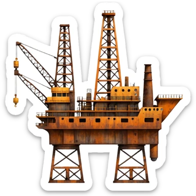 oil rig sticker