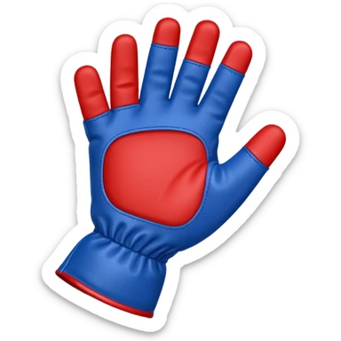  #1 glove first finger up arm   in blue (#00A3E0) and red (#F9423A)  sticker