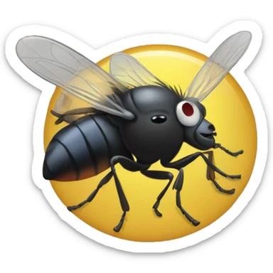 A fly flies in the wallet sticker