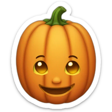 human pumpkin sticker