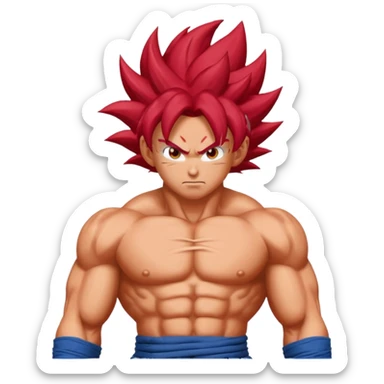 goku ssj god  sticker