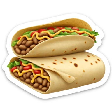 Bean burrito sticker