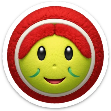 red tennis ball  sticker