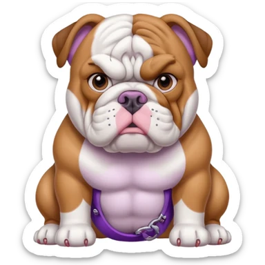 Bulldog lilac tri sticker