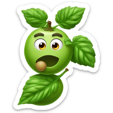 Gooseberry eating basil sticker