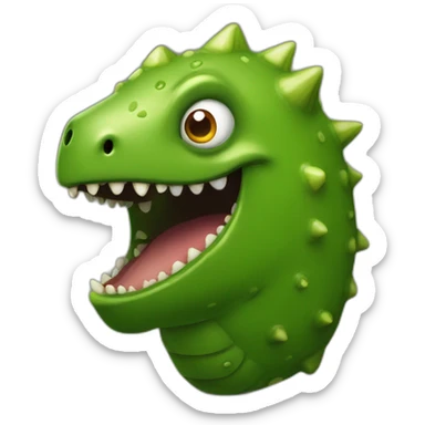 evil pickle dinosaur sticker