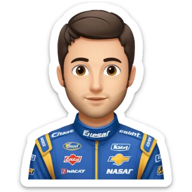 chase elliott nascar driver with stubble  sticker